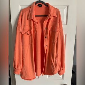 Vici oversized orange coral Shacket size XL